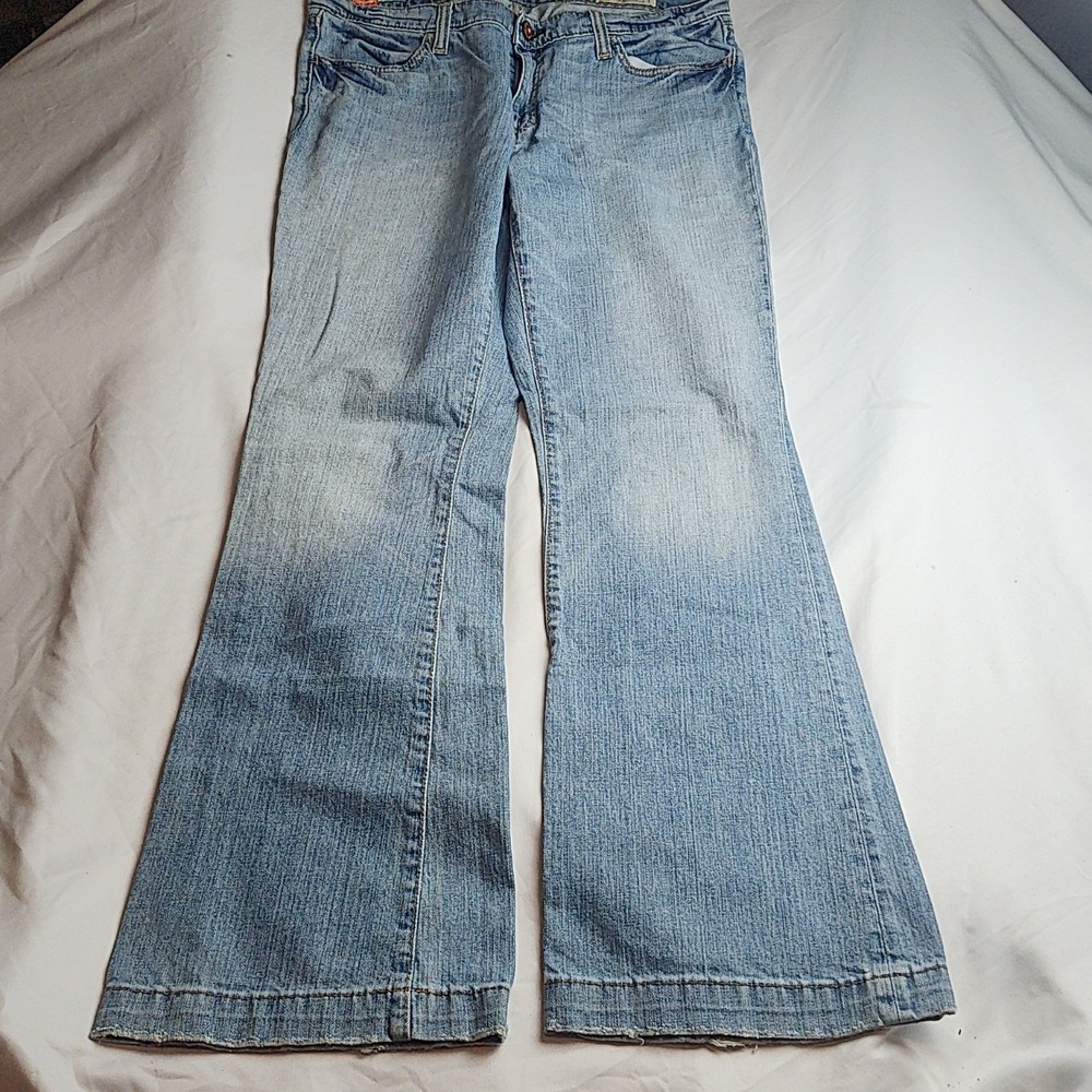 Gap 1969 Long and Lean Flare Jeans Light Wash Denim Women's Size 12R